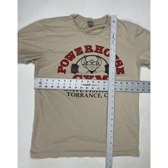 Powerhouse Gym Dave Fisher's Torrance California T-shirt Women Small Beige - Picture 9 of 9